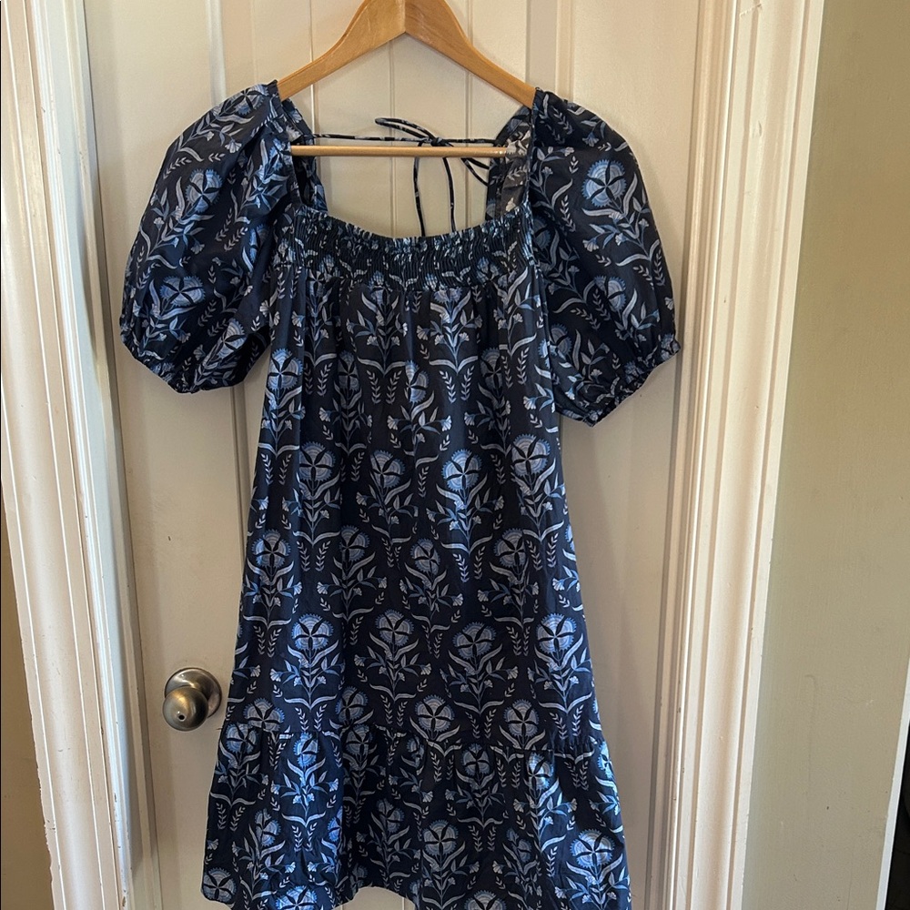 Marigold puff sleeve dress